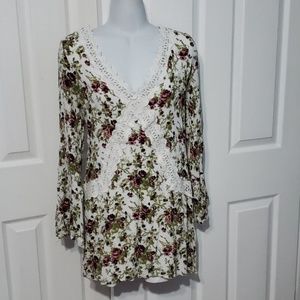 Blu pepper womens boho tunic top size Medium